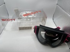 Vintage Scott Super V Motocross Goggles Black MX BMX NOS Made in USA picture