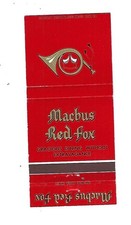 Machus Red Fox - Birmingham, MI   Matchcover   Last place Jimmy Hoffa seen alive picture