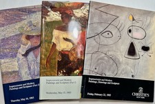 Christie’s Auction Catalogs x3 Impressionist Modern Paintings Sculpture 1985 Art picture