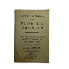 Vintage 1926 Florida Hurricane Pictorial History L L Tyler Miami Booklet picture