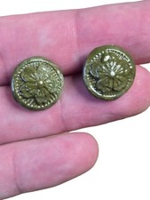 WW2 IJA Rare Pair Of 2 Ceramic Japanese Army Buttons Pocket Type 98 Type 3  picture