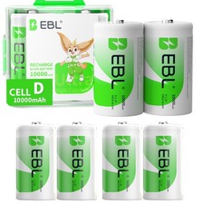 EBL  C D Rechargeable  Battery Ni-MH 1.2V Batteries 500Omah-1000Omah Lot picture