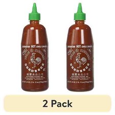 (2 pack) Huy Fong Foods Sriracha Hot Chili Sauce Bottle, Large (28 oz) picture