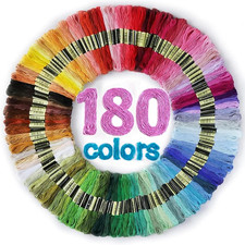180 Colors Embroidery Floss Thread Set 6 Strand Rainbow Cross Stitch picture