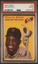 1954 Topps Willie Mays #90 Giants PSA 2 picture
