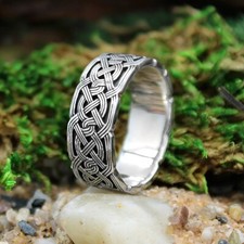 Mens Celtic Knot Ring - .925 Sterling Silver Celtic Knot Jewelry Sizes 4-15 picture