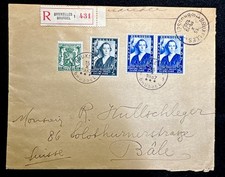 VINTAGE 1937 - MAIL COVER FROM BRUSSELS BELGIUM picture