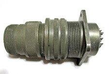 Vtg AMPHENOL Connector Male MS3106A-22-14S, size 22, 19 Prong, w/contacts picture