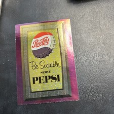 Jb18 Pepsi-Cola Premium 1996 Dart #65 Be sociable rack sign 1960 picture