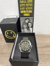 NEW Nixon x Nirvana Time Teller Watch A1419-5275-00 Black Smiley Face LTD Box picture