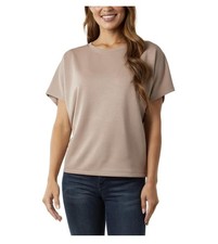 32 Degrees Cool Women's Short Sleeve T-Shirt  XXL, Taupe (Tan) picture