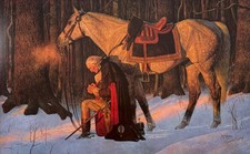 Arnold Friberg PRAYER AT VALLEY FORGE Signed Numbered Lithograph 1044/1500 COA picture