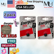2X Pack Energizer CR 1616  ECR1616 Fresh Stock Lithium 3V Battery Exp Date 2033+ picture