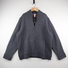 New L.L.Bean Classic Ragg Lambswool Cardigan Full-Zip Flannel Lined Men 3XL Gray picture
