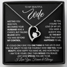 To My Wife Gift set -I Love You Gift -Necklace Gift idea for wife -Gift for her picture