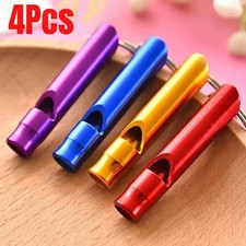 4PCS Aluminum Emergency Whistle Keychain Loud Survival Camping Safety picture