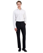 Alfani Mens Slim fit Dress Pants 34 / 34 Black Solid Stretch picture