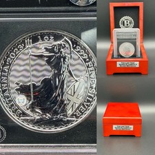 2023 Queen Elizabeth II Silver Britannia £2 1 oz .999 Bradford Box COA picture
