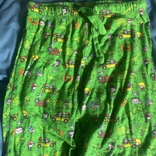 JURRASIC PARK LOOTWEAR EXCLUSIVE GREEN CUTE LOUNGE PIJAMA WEAR PANTS SMALL picture