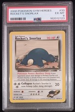 PSA 6 Rocket's Snorlax 33/132 Pokemon Card Gym Heroes Set 2000 - TCG picture