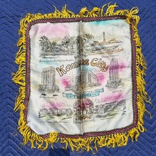 Vintage Kansas City Missouri Novelty Souvenir Satin Pillow Case Cover Plus Bonus picture