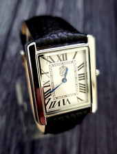 NICE Pierre Lucerne 1888 Vintage Tank Style Swiss Inspired Mens Watch Blk Band picture