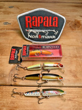 Vintage Rapala Floating (4) Jointed (3) J-7 & (1) J-5 Nice Colors Fishing Lures picture