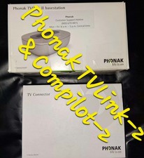 Phonak TVLink 2 Base Station TV Link II & Compilot Bluetooth TESTED & Works picture