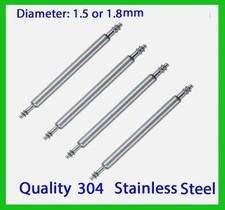 4 x Watch Spring Bar  for Watchband 304 Stainless Steel -Diameter 1.5mm or 1.8mm picture