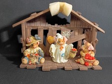 Vintage Enesco This Little Piggy Halloween Barn Display + 3 Figurines Boxes 1995 picture