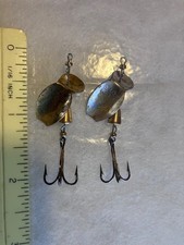 Rare Vintage 1952 matched pair SUPER MEPPS 3 gram spinning lures from France picture