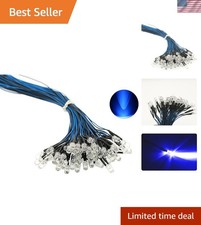 50PCS Ultra Bright 12v Pre Wired LED Diodes Light -Blue picture