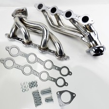 Shorty Stainless Steel Exhaust Headers Gasket for Chevy GMC 07-14 4.8L 5.3L 6.0L picture