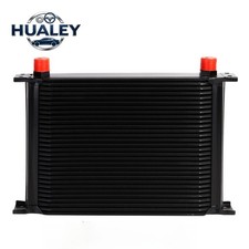 30 Rows Oil Cooler 10AN Stacked Plate Transmission Engine Cooler Universal Black picture