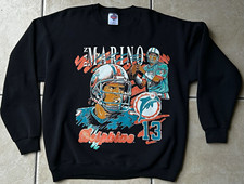 VTG 1994 Miami Dolphins Dan Marino Crewneck Sweatshirt XL RARE USA NFL Big Print picture