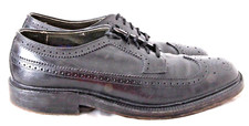 Vintage Hanover V-Cleat 3312 5-Nail Wing Tip Pebbled Oxford Shoes Men's US 9D picture