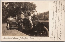 Vintage 1911 KEWANEE, Illinois Real Photo RPPC Postcard DREAMLAND Tour Car picture