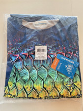 NWT COLUMBIA PFG Terminal Tackle x Bentley LS Shirt Men's LG Blue Fish Scales picture