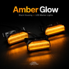 3PCS Amber LED Grille Marker Lights For Toyota Tundra 2014-2020 TRD Pro picture