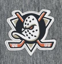 ANAHEIM MIGHTY DUCKS 2.75” X 3.00” EMBROIDERED IRON ON PATCH picture