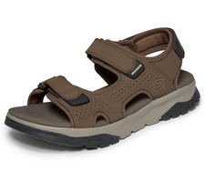 Skechers Men's Relaxed Fit Wagner Avalon Three Strap River Sandal Brown 205724 picture