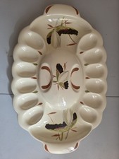 vintage Red Wing Pottery deviled egg and hors d'oeuvre serving platter With Lid picture