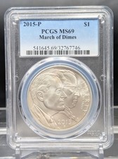 2015-P March of Dimes Commemorative Dollar $1 PCGS MS69  picture