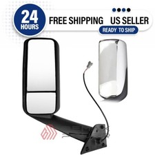 Chrome Heated Door Mirrors for Freightliner Cascadia 2018-2023, Left Driver Side picture