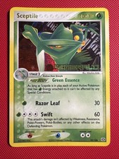 Pokemon EX Emerald Sceptile 10/106 Stamped Reverse Holo Card Creased DAM picture