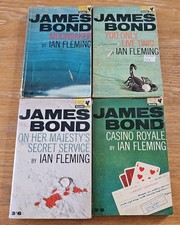James Bond Ian Fleming 4 Paperback Pan Books Moonraker Casino Royale OHMSS J2 picture