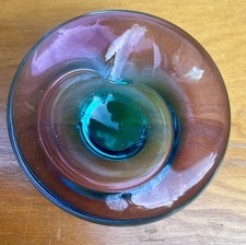 Vintage Barbini Murano Sommerso Pink Blue Opal Italian Art Glass Ashtray Bowl picture