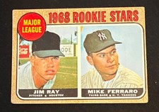 Topps 1968 Topps High # Rookie Stars #539 Jim Ray Mike Ferraro Rookie Card picture