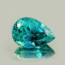 Gorgeous Blue Green Sapphire Pear Cut Natural 11-13 Ct Loose Gemstone Certified picture