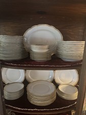 Gorgeous T&V Limoges France 66 Pc Gold Trim Scalloped Fine China picture